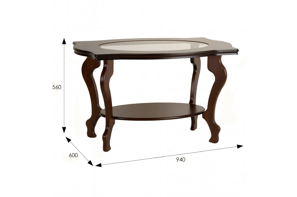 Журнальный стол Берже-1С темно-коричневый