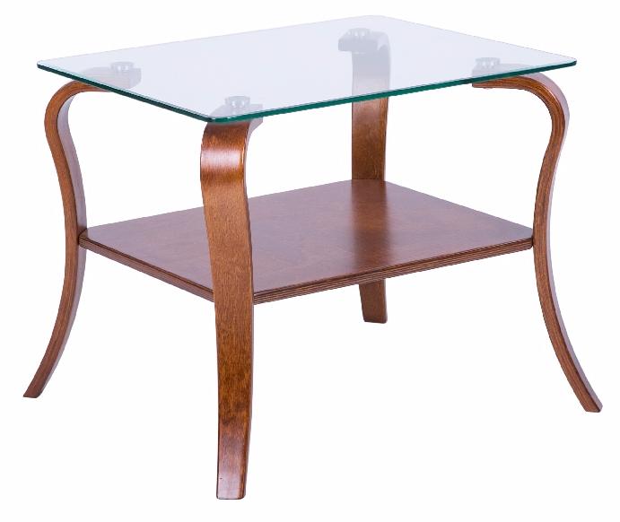 Журнальный стол Шарм со стеклом вишня