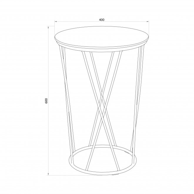 Журнальный столик Аллюр черный / черный