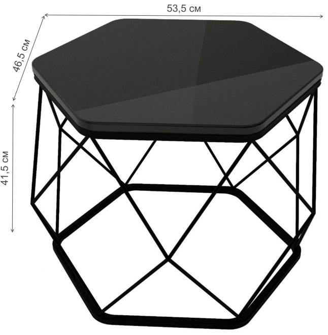 Журнальный столик Арена черный / черный