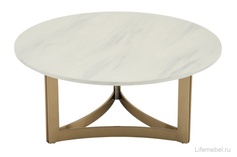 Журнальный столик Селин 90x90 белый / золотой