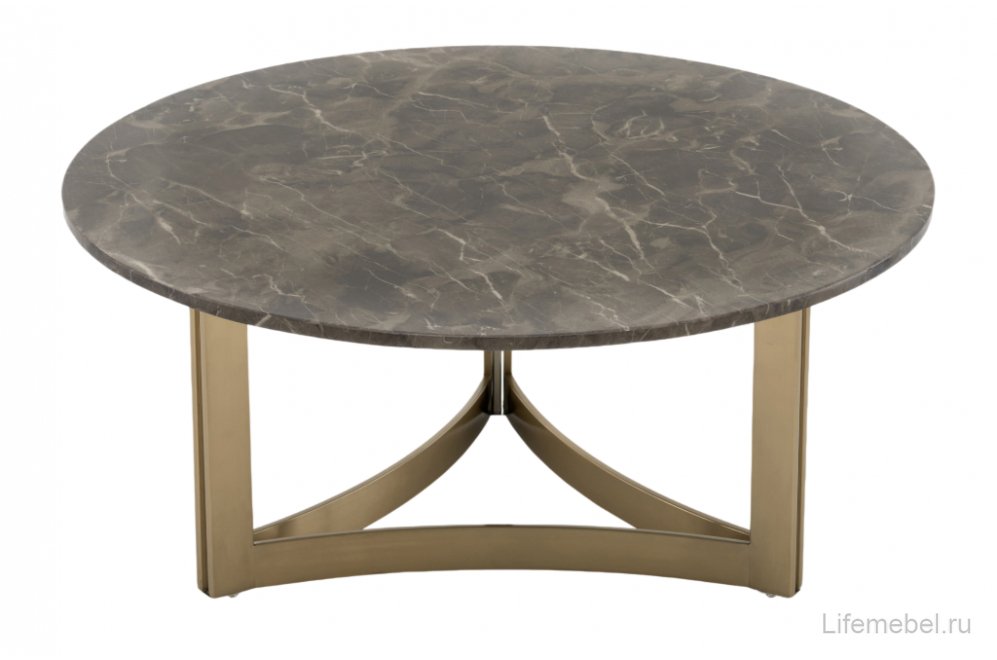 Журнальный столик Селин 90x90 серый / золотой