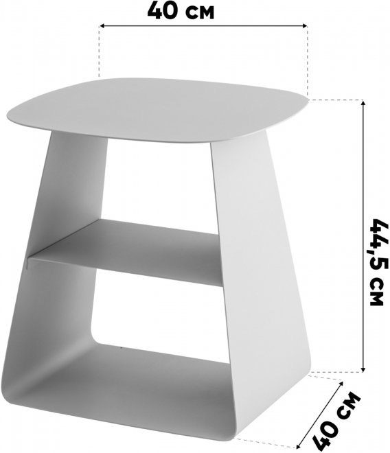 Журнальный столик Ривен металл белый