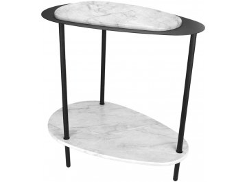 Журнальный столик МеталлАрт М036 коричневый дуб / черный