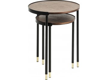 Журнальный столик Aliner золото / черный / натуральный