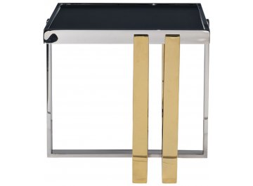 Журнальный столик Рид черный / хром / золото