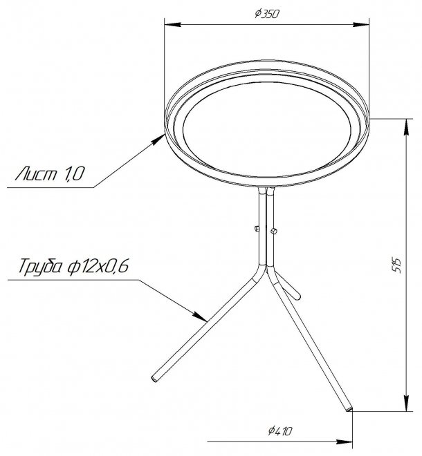 Журнальный столик SHT-CT11 белый муар