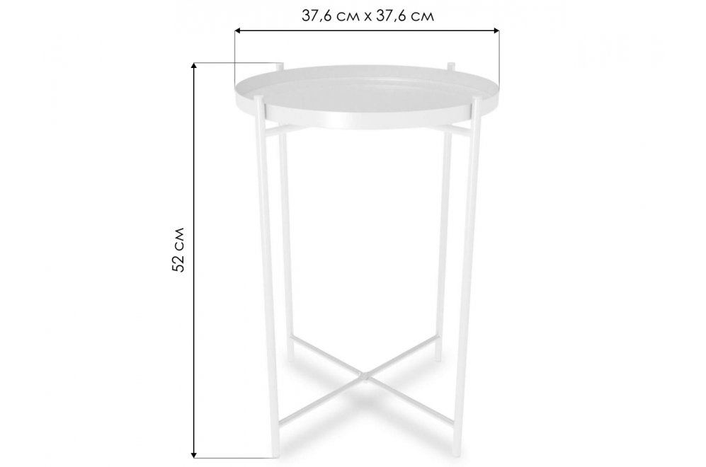 Журнальный столик SHT-CT8 белый муар