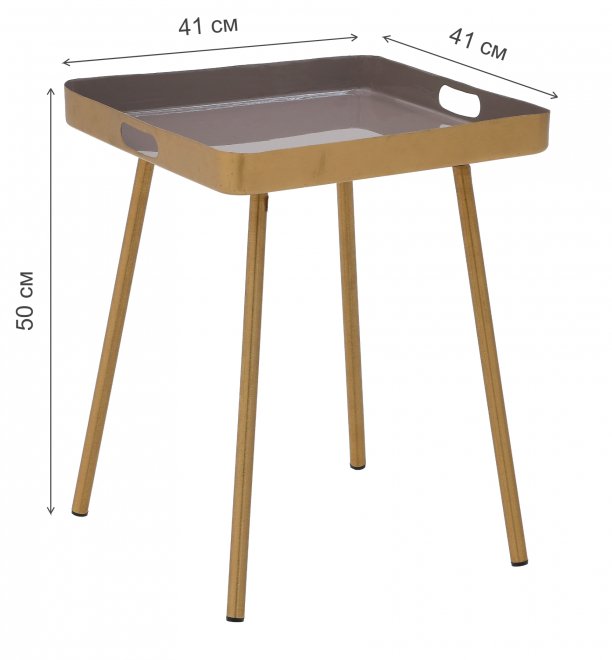 Журнальный столик Louie золотой / розовый