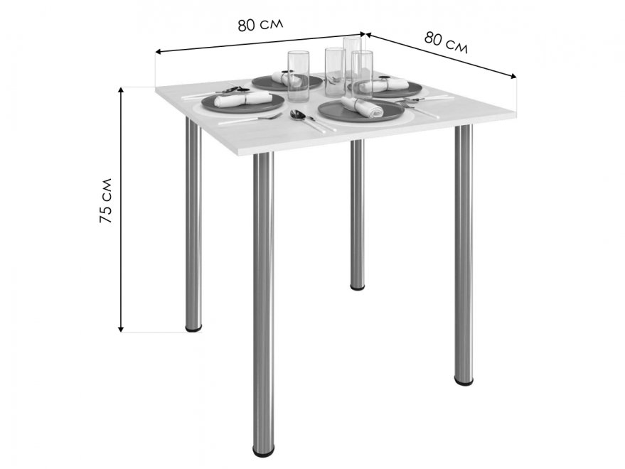 Деревянный стол 2 дуб сонома