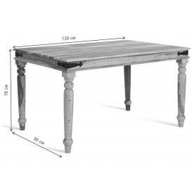 Деревянный стол Бомбей 0390-135 135х90х76