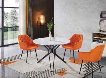 Обеденный стол Джуда 110 белый / черный