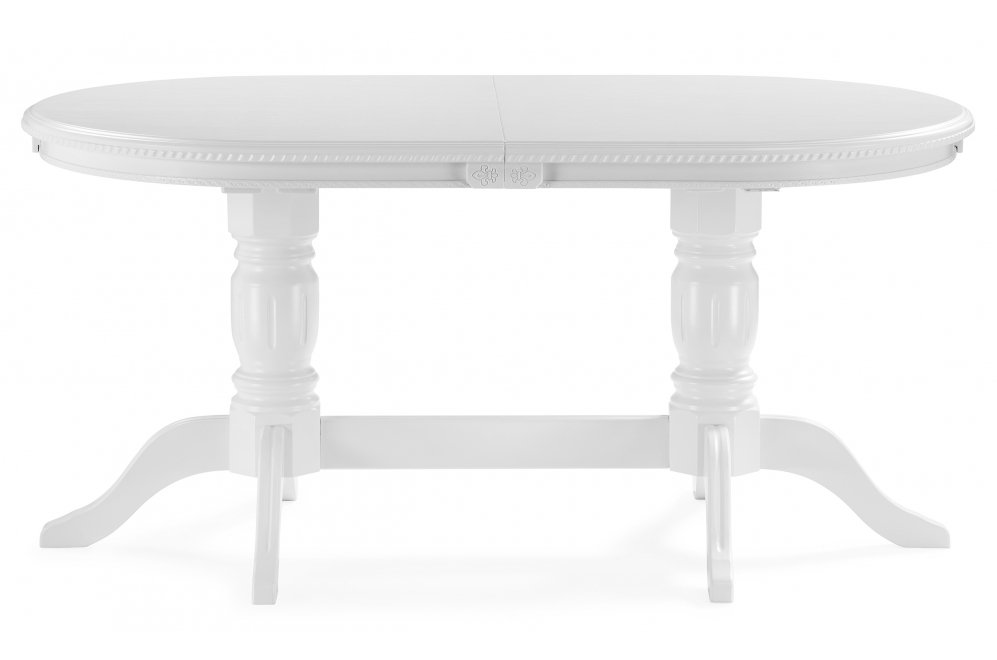 Деревянный стол Эвклаз овальный белый