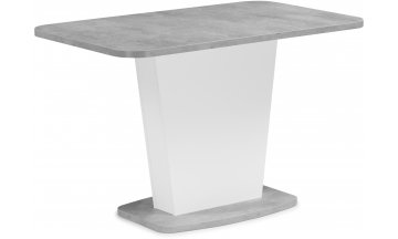 Деревянный стол Комфорт цемент светлый / белый