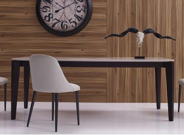 Обеденный стол Marbella MDI.DT.MRB.9 шпон ореха / матовый серо-бежевый лак