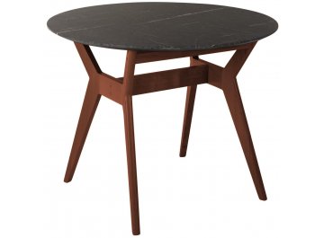 Обеденный стол Нарвик бьянко / темный орех