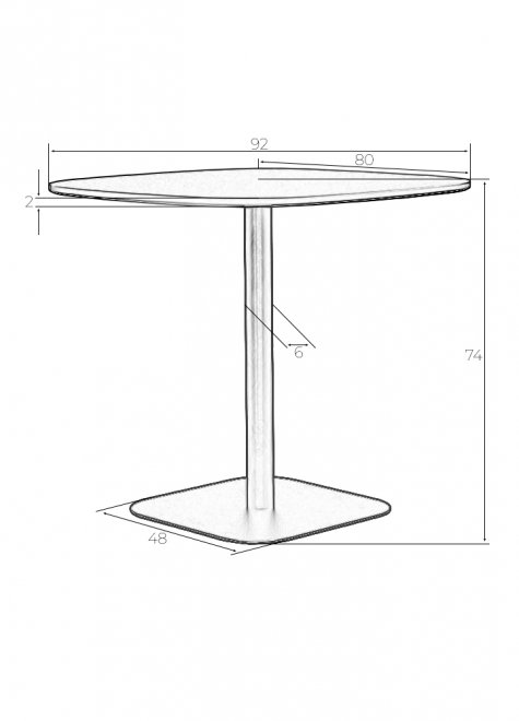 Деревянный стол Otis белый / черный