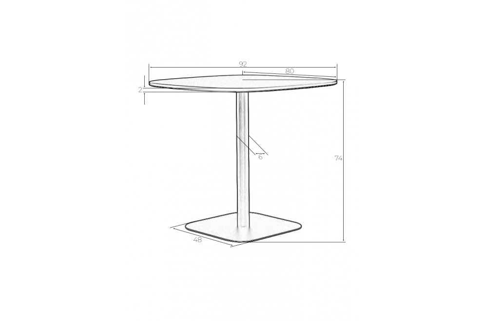 Деревянный стол Otis белый / черный