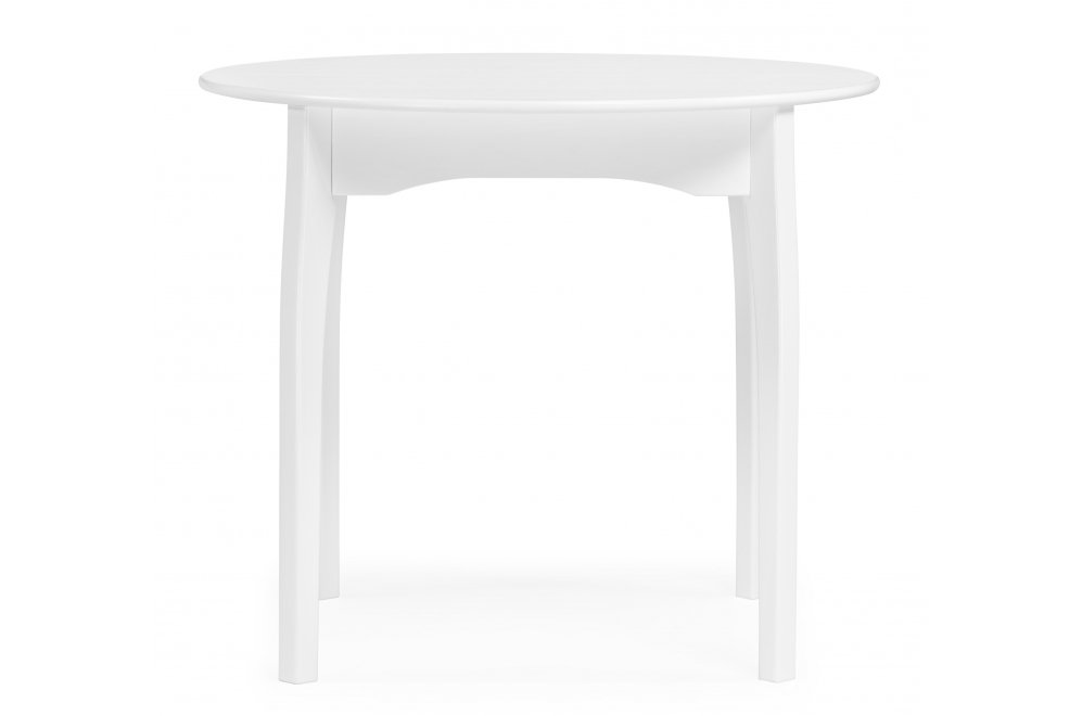 Деревянный стол Распи круглый 90(120)х90х76 белый