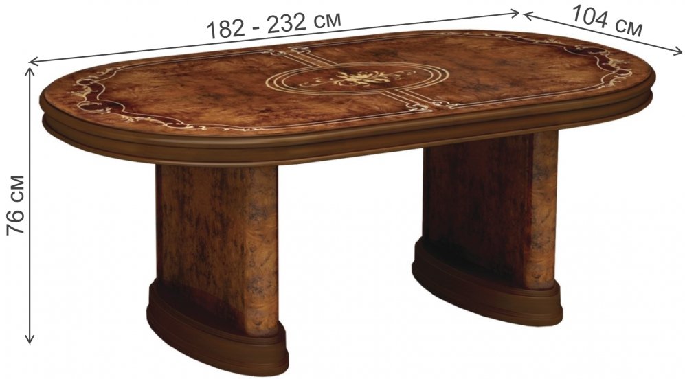 Деревянный стол Роза 37.800.01 орех