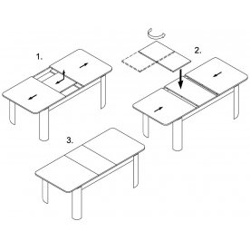 Деревянный стол Самба КМ 04 БЛ 08 БЛ