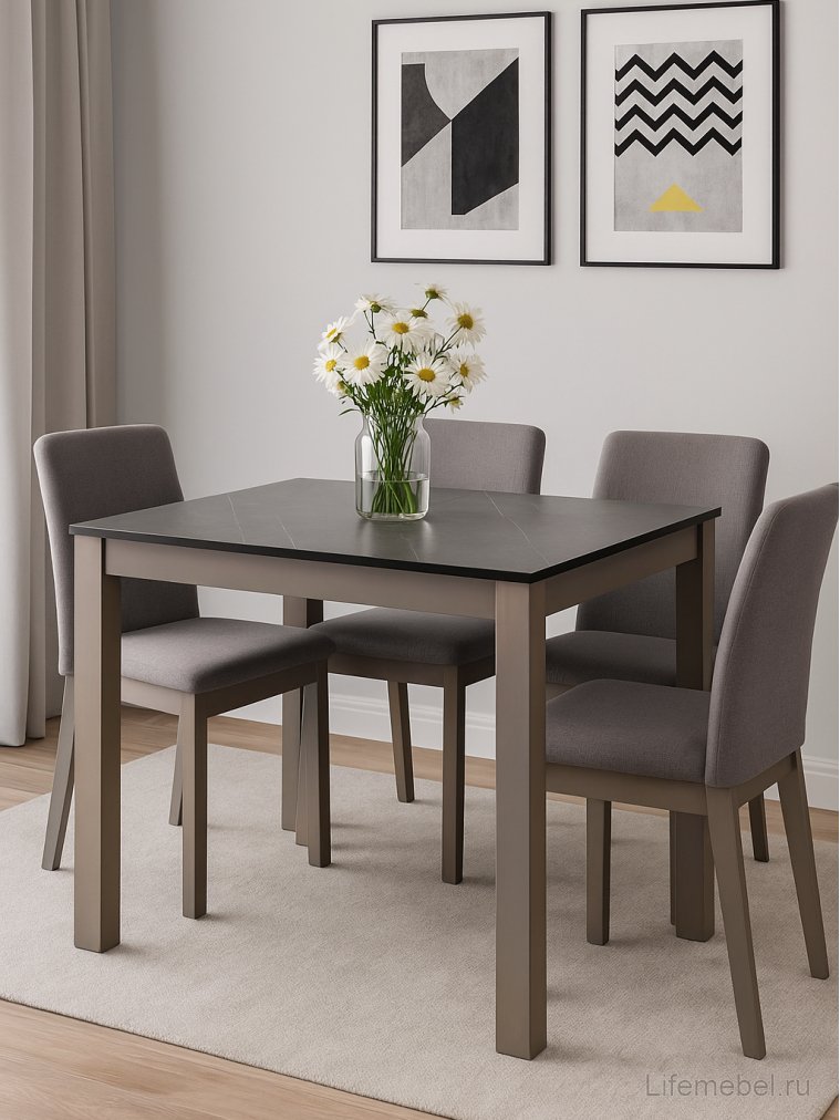 Деревянный стол Tme-6932 серый камень