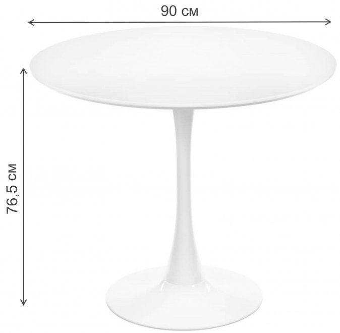 Деревянный стол Tulip 90 черный
