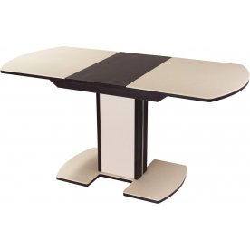 Стол Альфа ПО-1 КМ венге / камень 06 / ножка 05-1 венге / крем