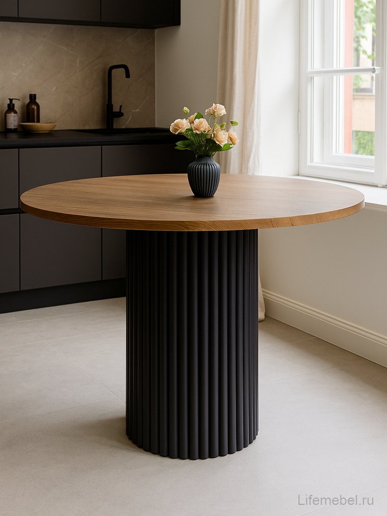 Стол Барел 100 орех кантри / черный