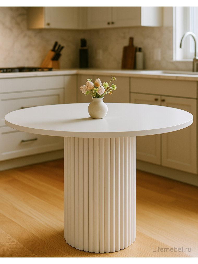 Стол Барел 110 белый / белый