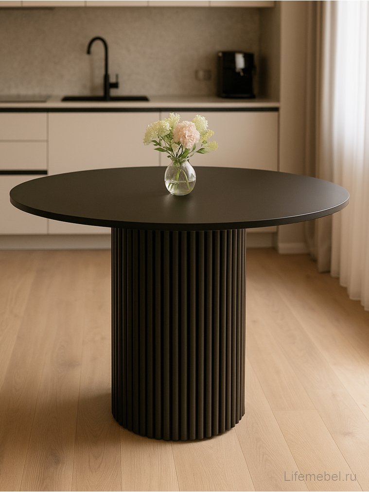 Стол Барел 110 черный / черный