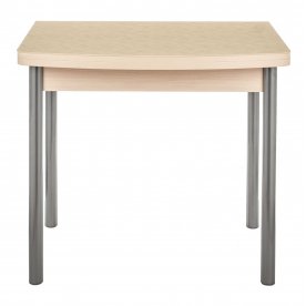 Стол Brama-2 дуб молочный / кремовое стекло Созвездие