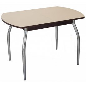 Стол Чинзано ПО-1 венге / кремовый / ножка 01 хром