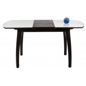 Стол Чинзано ПО белый / венге / ножка 07 венге