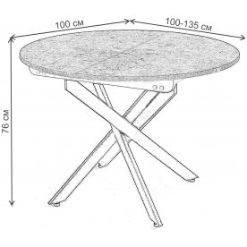 Деревянный стол Dikline RDB100