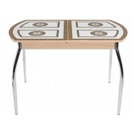 Стол Гамма ПО молочный дуб ст-71 / ножки 01