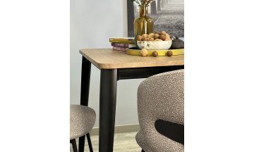 Стол деревянный обеденный KENNER KS1200 черный/дуб темный