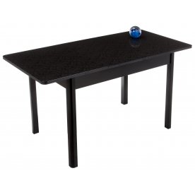 Стол Lionel-1 чёрный / чёрное стекло Созвездие / вкладка стекло