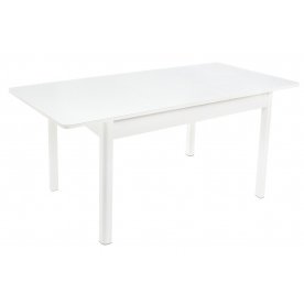 Стол Lionel-2 белый / белое стекло / вкладка стекло