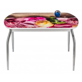 Стол Monro-2 белый / стекло фото 1 / вкладка стекло