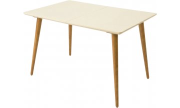 Деревянный стол Монте 120 натуральное дерево / слоновая кость