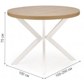 Деревянный стол Peroni 100-250/100/75