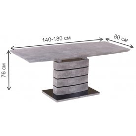 Деревянный стол Leonardo 140 140-180/80/76