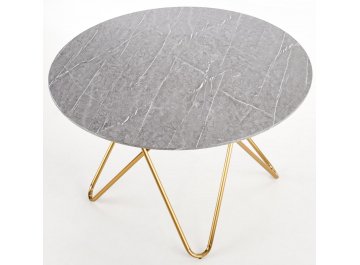 Обеденный стол Bonello 120/76 серый мрамор / золотой