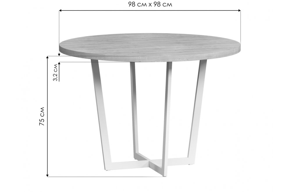 Деревянный стол Мальборк Раунд дуб