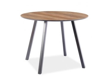 Обеденный стол Oakland d100 орех / черный