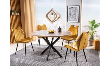 Деревянный стол Gaston 100-135/100 дуб артизан / черный