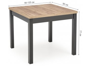 Деревянный стол Tiago kwadrat 90-125/90/76