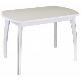 Стол Реал ПО КМ белый / камень 04 / ножка 07 белый