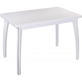 Стол Реал ПР КМ белый / камень 04 / ножка 07 белый